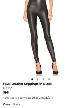 SPANX Faux Leather Leggings in Black